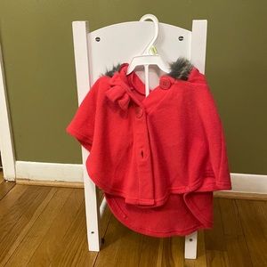 Pink toddler Hooded Sweater, Poncho